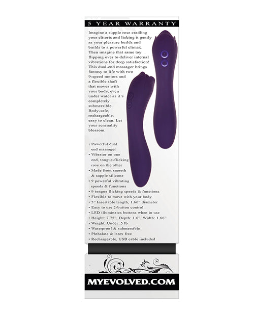 Evolved Thorny Rose Dual End Massager - Purple