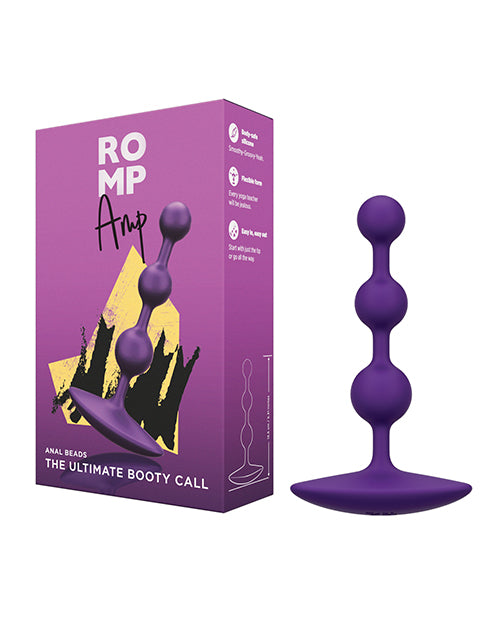 Romp Amp Flexible Anal Beads - Violet