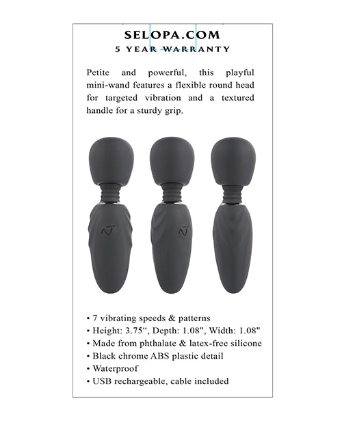 Selopa Buzz One Out Mini Wand - Black