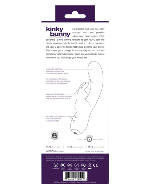 Vedo Kinky Bunny Plus Rechargeable Dual Vibe