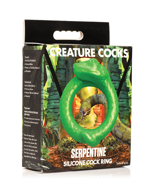 Creature Cocks Serpentine Silicone Cock Ring - Green