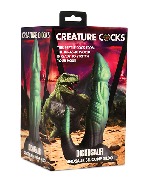 Creature Cocks Dickosaur Dinosaur Silicone Dildo  - Black/Teal