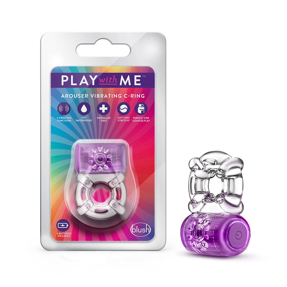 Play with Me One Night Stand Vibrating C-Ring Purple